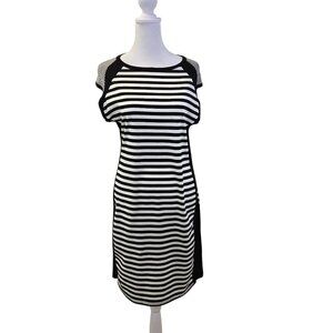 Loveappella Torie Striped Bodycon Cap Sleeve Dress Size Large